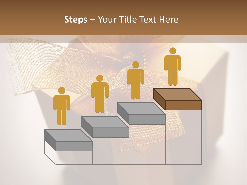 A Small Box Of Appreciation Gift. Shallow Depth Of Field Shot Is Intentional. PowerPoint Template