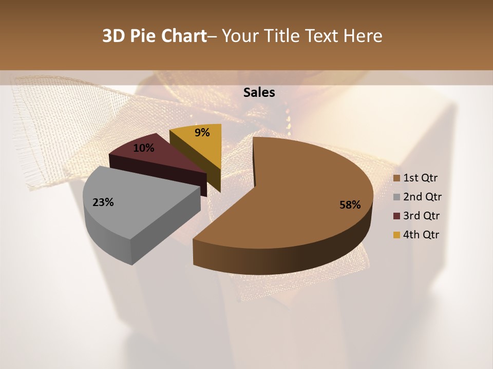 A Small Box Of Appreciation Gift. Shallow Depth Of Field Shot Is Intentional. PowerPoint Template