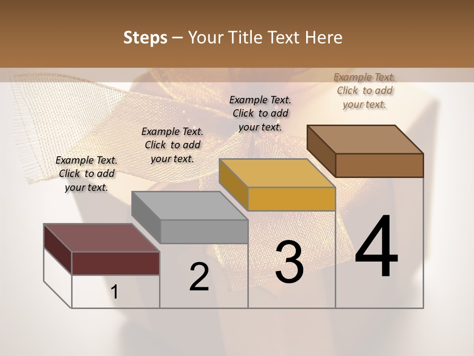 A Small Box Of Appreciation Gift. Shallow Depth Of Field Shot Is Intentional. PowerPoint Template