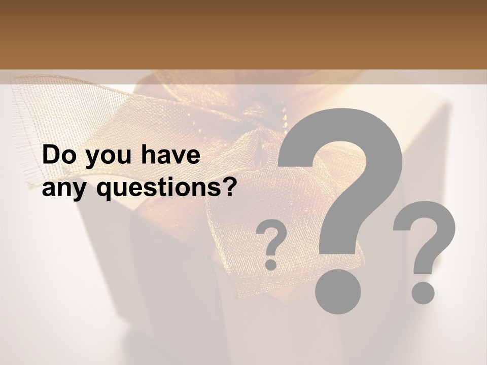 A Small Box Of Appreciation Gift. Shallow Depth Of Field Shot Is Intentional. PowerPoint Template