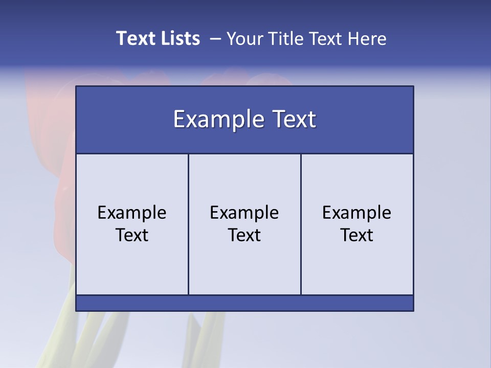 Image Of Red Tulips Against Vivid Blue PowerPoint Template