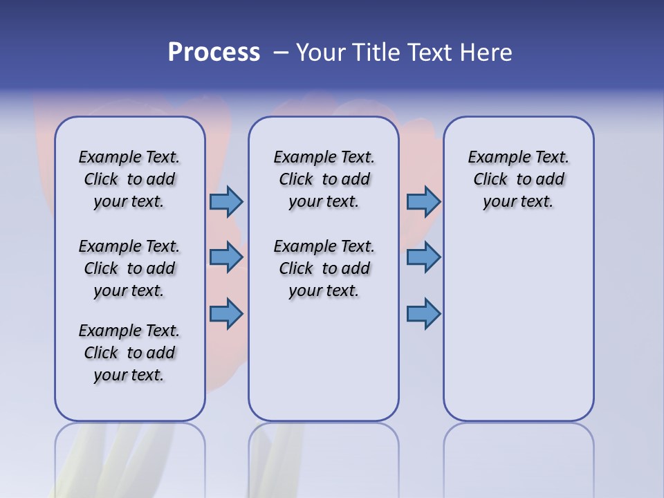 Image Of Red Tulips Against Vivid Blue PowerPoint Template