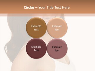 Beautiful Young Woman Face. Isolated Over White Background PowerPoint Template