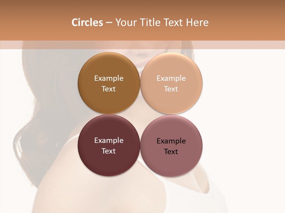 Beautiful Young Woman Face. Isolated Over White Background PowerPoint Template