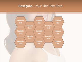 Beautiful Young Woman Face. Isolated Over White Background PowerPoint Template