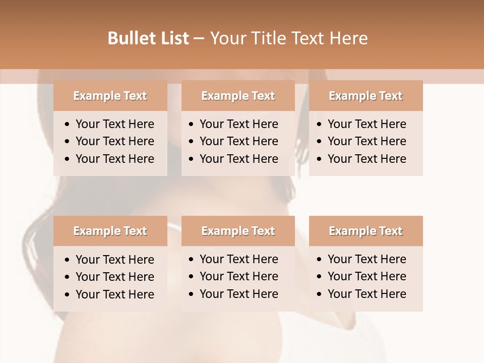 Beautiful Young Woman Face. Isolated Over White Background PowerPoint Template