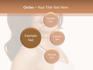 Beautiful Young Woman Face. Isolated Over White Background PowerPoint Template