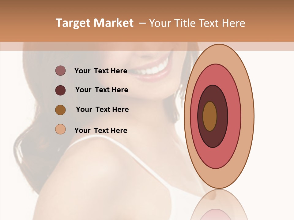 Beautiful Young Woman Face. Isolated Over White Background PowerPoint Template