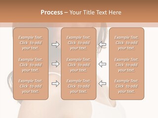 Beautiful Young Woman Face. Isolated Over White Background PowerPoint Template