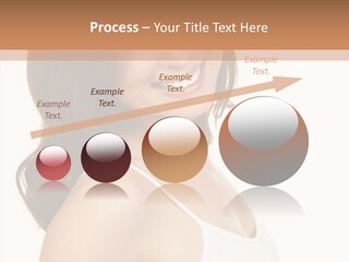 Beautiful Young Woman Face. Isolated Over White Background PowerPoint Template