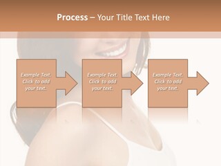 Beautiful Young Woman Face. Isolated Over White Background PowerPoint Template
