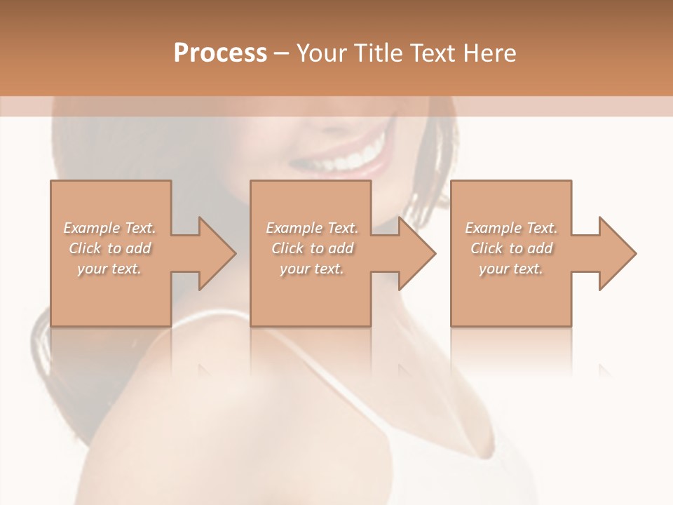Beautiful Young Woman Face. Isolated Over White Background PowerPoint Template