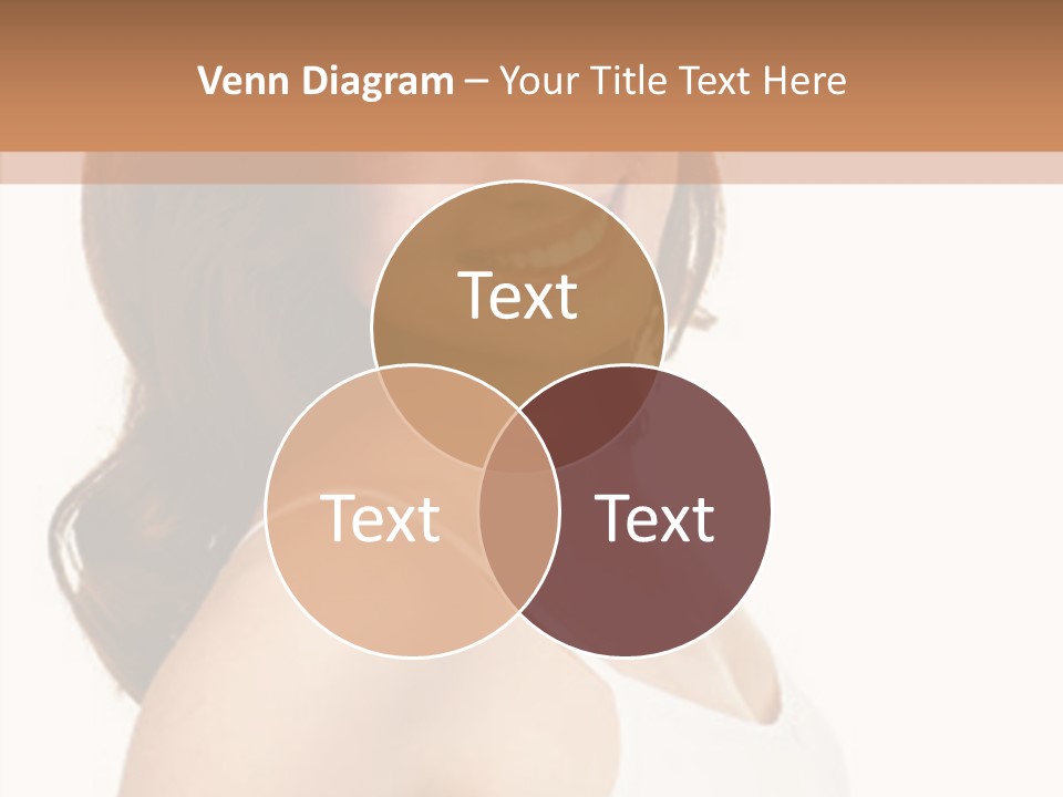 Beautiful Young Woman Face. Isolated Over White Background PowerPoint Template