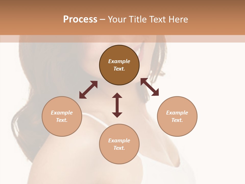 Beautiful Young Woman Face. Isolated Over White Background PowerPoint Template