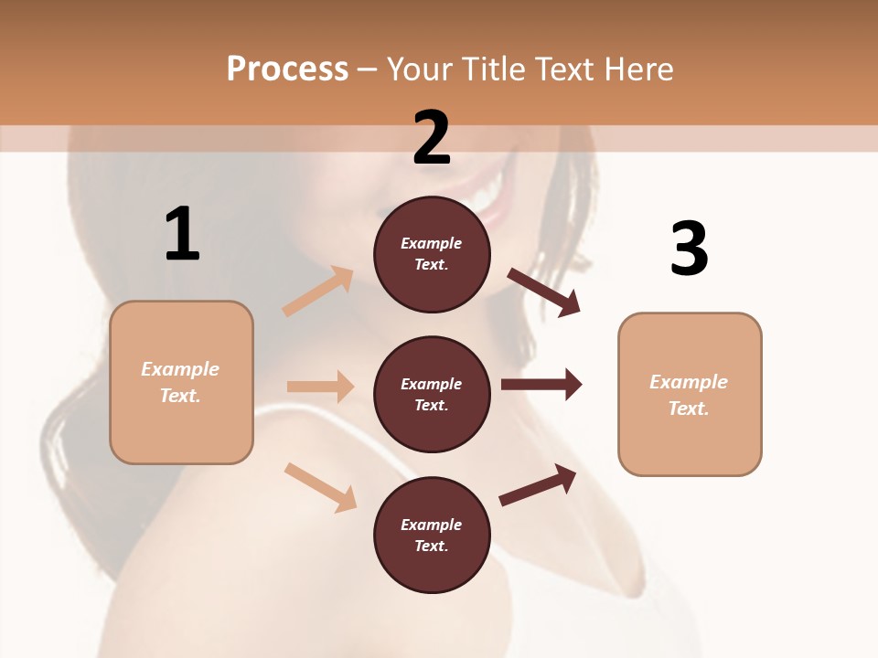 Beautiful Young Woman Face. Isolated Over White Background PowerPoint Template