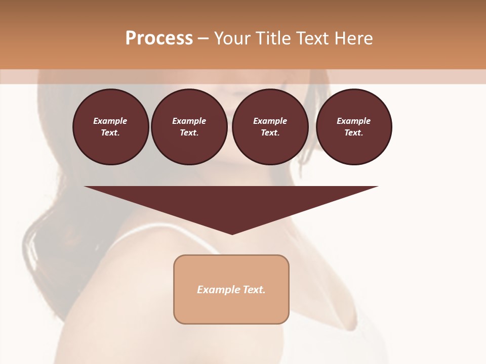Beautiful Young Woman Face. Isolated Over White Background PowerPoint Template