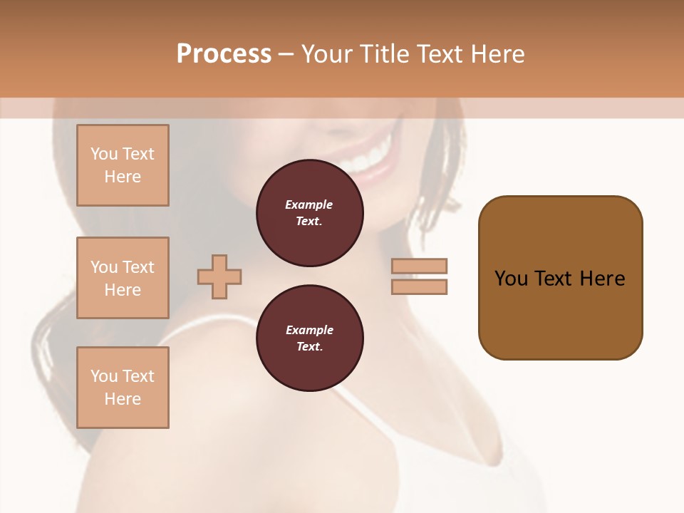 Beautiful Young Woman Face. Isolated Over White Background PowerPoint Template