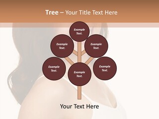 Beautiful Young Woman Face. Isolated Over White Background PowerPoint Template