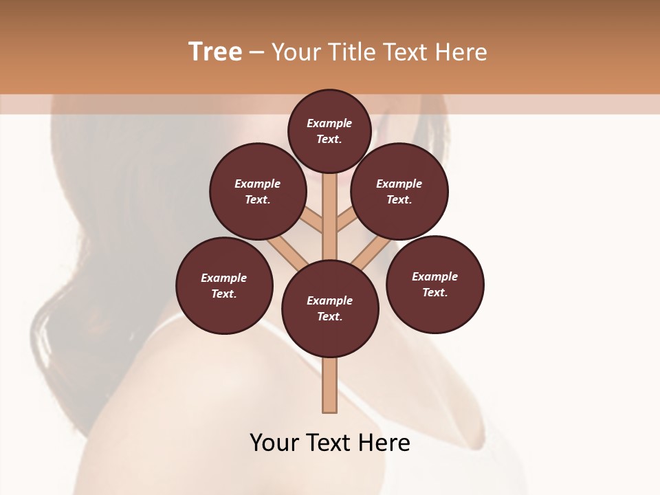 Beautiful Young Woman Face. Isolated Over White Background PowerPoint Template