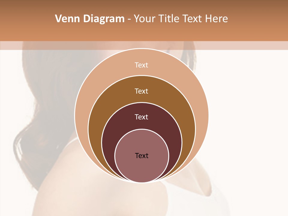Beautiful Young Woman Face. Isolated Over White Background PowerPoint Template