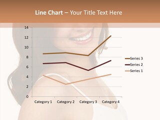 Beautiful Young Woman Face. Isolated Over White Background PowerPoint Template