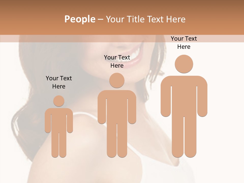 Beautiful Young Woman Face. Isolated Over White Background PowerPoint Template