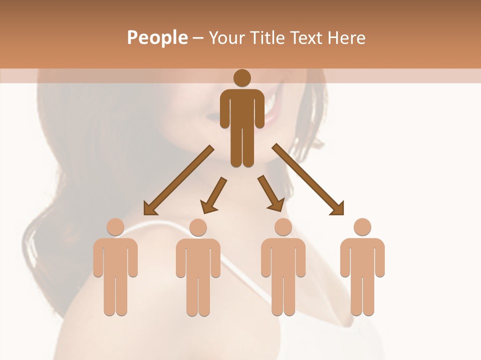 Beautiful Young Woman Face. Isolated Over White Background PowerPoint Template