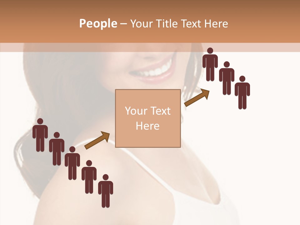 Beautiful Young Woman Face. Isolated Over White Background PowerPoint Template
