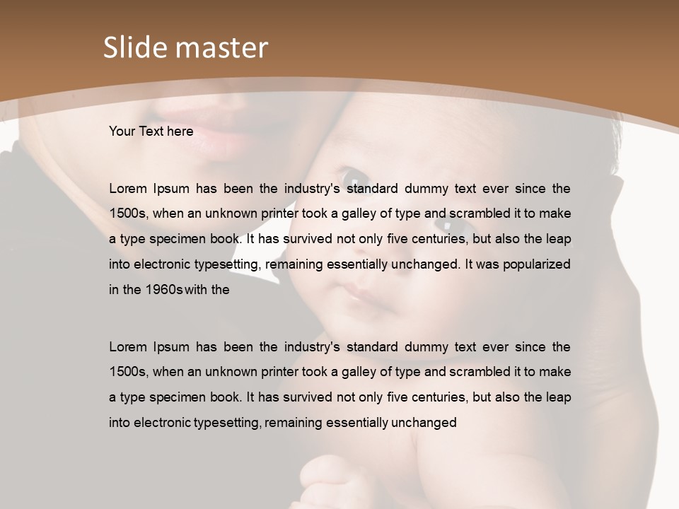 A Portrait Of An Asian Mother And Baby PowerPoint Template