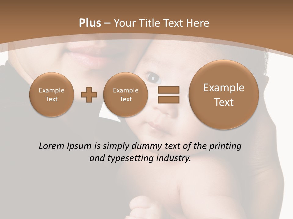 A Portrait Of An Asian Mother And Baby PowerPoint Template