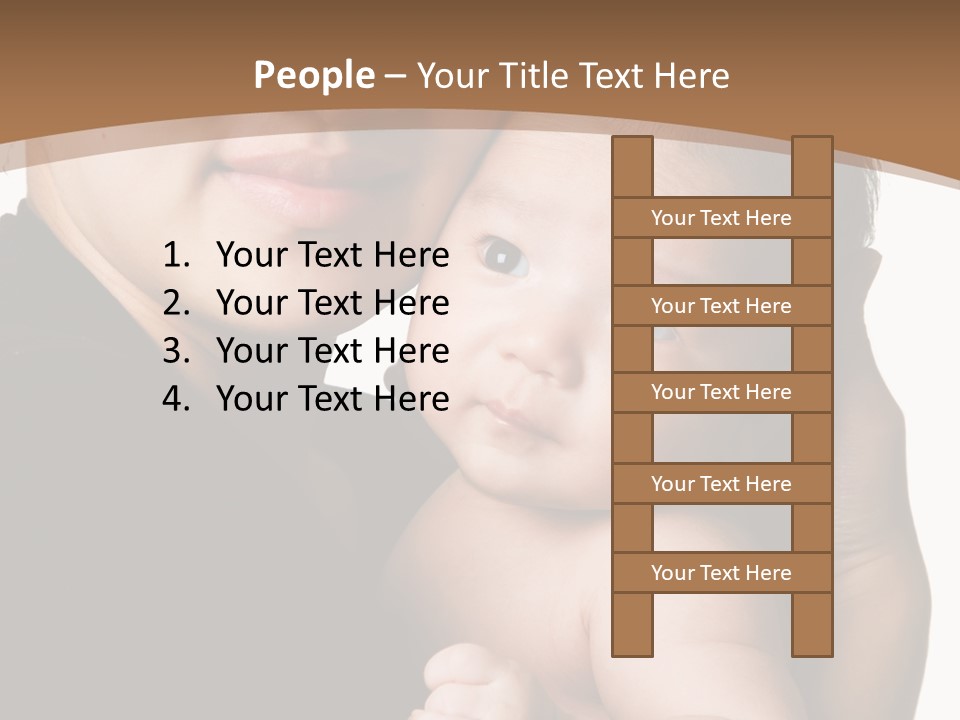 A Portrait Of An Asian Mother And Baby PowerPoint Template