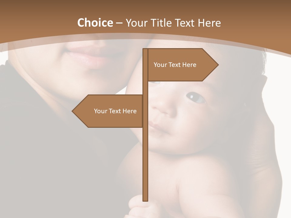 A Portrait Of An Asian Mother And Baby PowerPoint Template