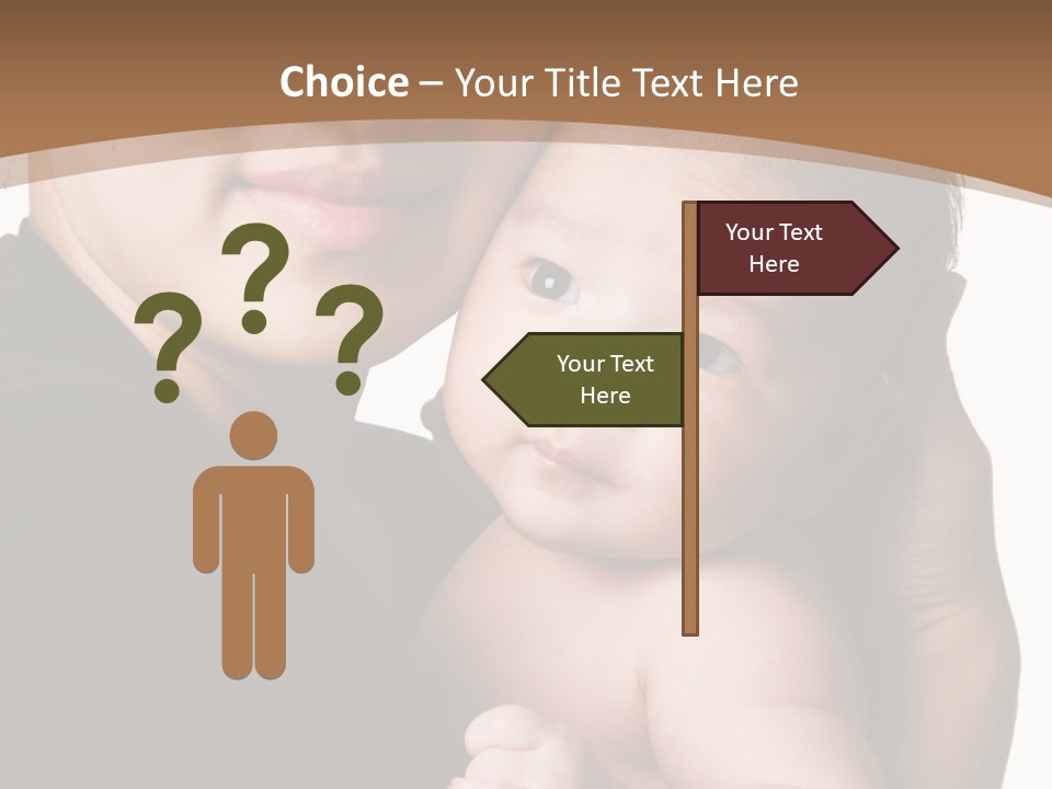 A Portrait Of An Asian Mother And Baby PowerPoint Template