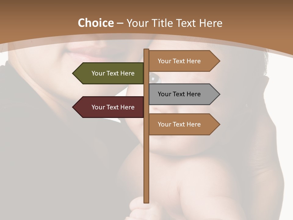 A Portrait Of An Asian Mother And Baby PowerPoint Template