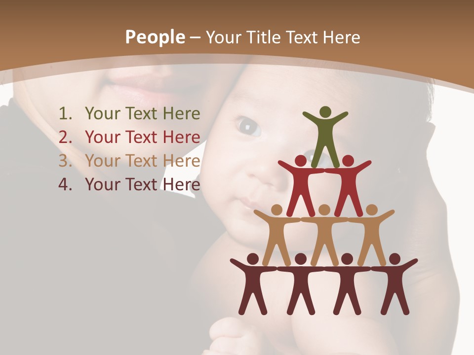 A Portrait Of An Asian Mother And Baby PowerPoint Template