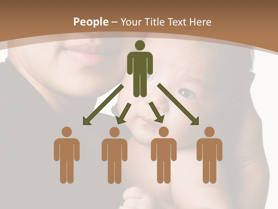 A Portrait Of An Asian Mother And Baby PowerPoint Template