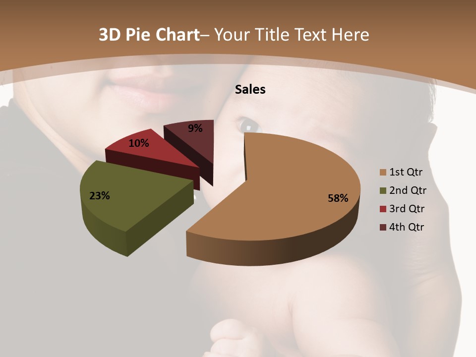 A Portrait Of An Asian Mother And Baby PowerPoint Template