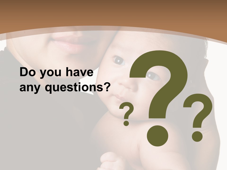 A Portrait Of An Asian Mother And Baby PowerPoint Template