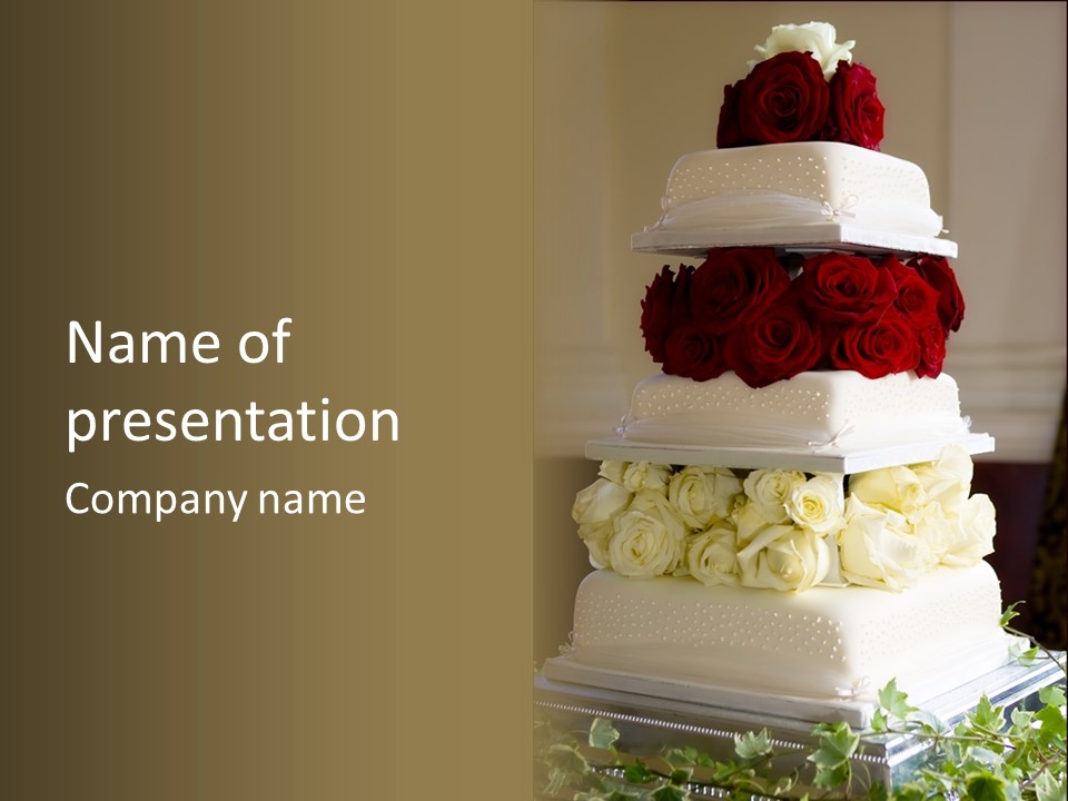 Perfect Wedding Cake PowerPoint Template