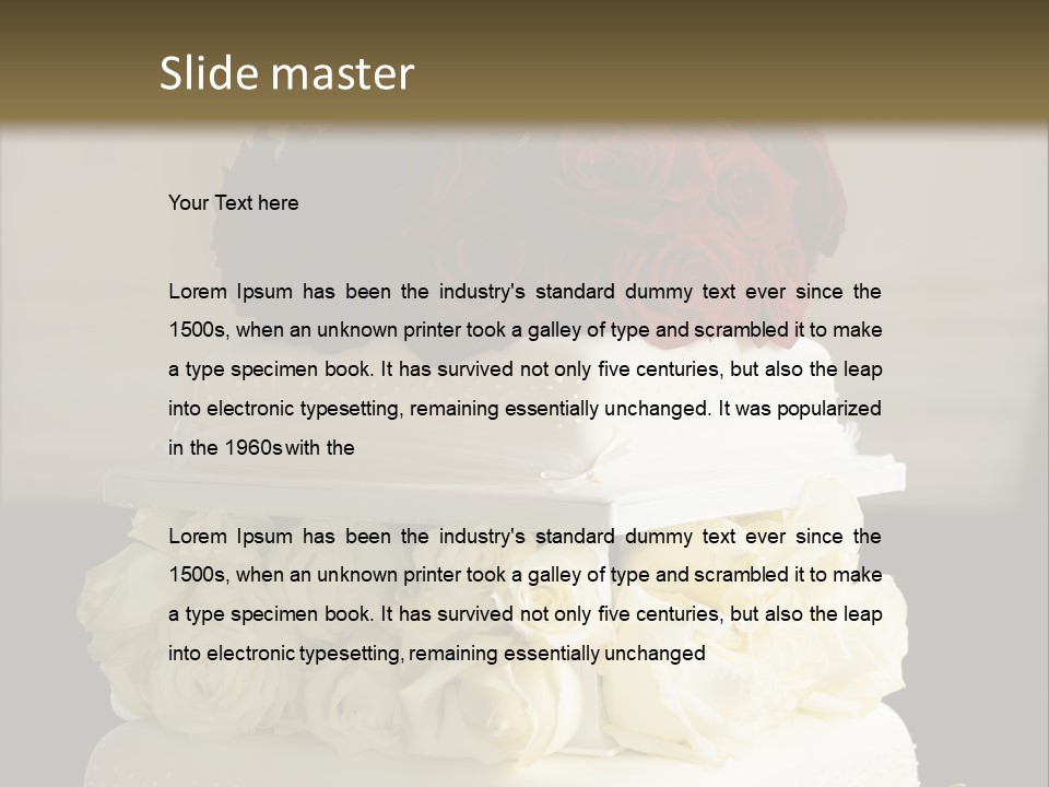 Perfect Wedding Cake PowerPoint Template