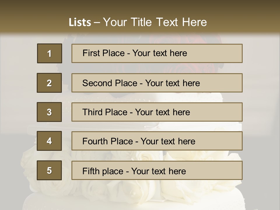 Perfect Wedding Cake PowerPoint Template