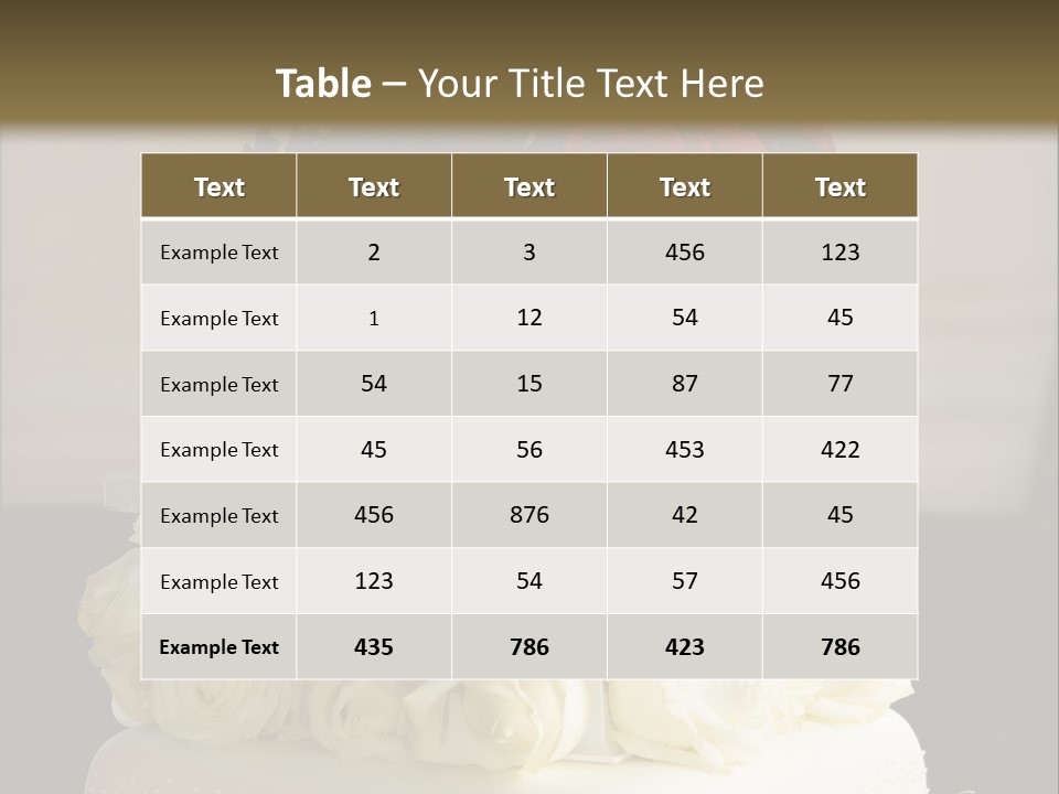 Perfect Wedding Cake PowerPoint Template