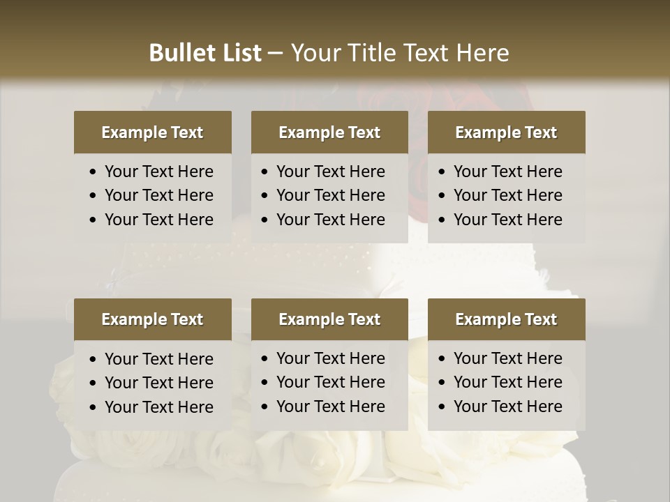 Perfect Wedding Cake PowerPoint Template