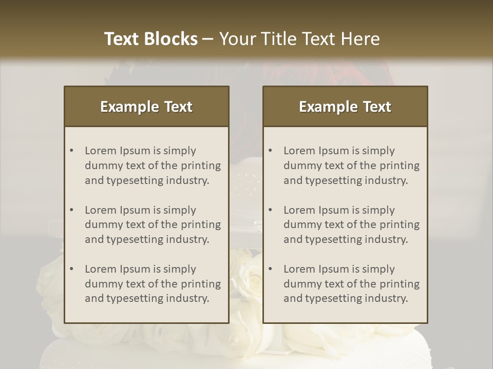 Perfect Wedding Cake PowerPoint Template