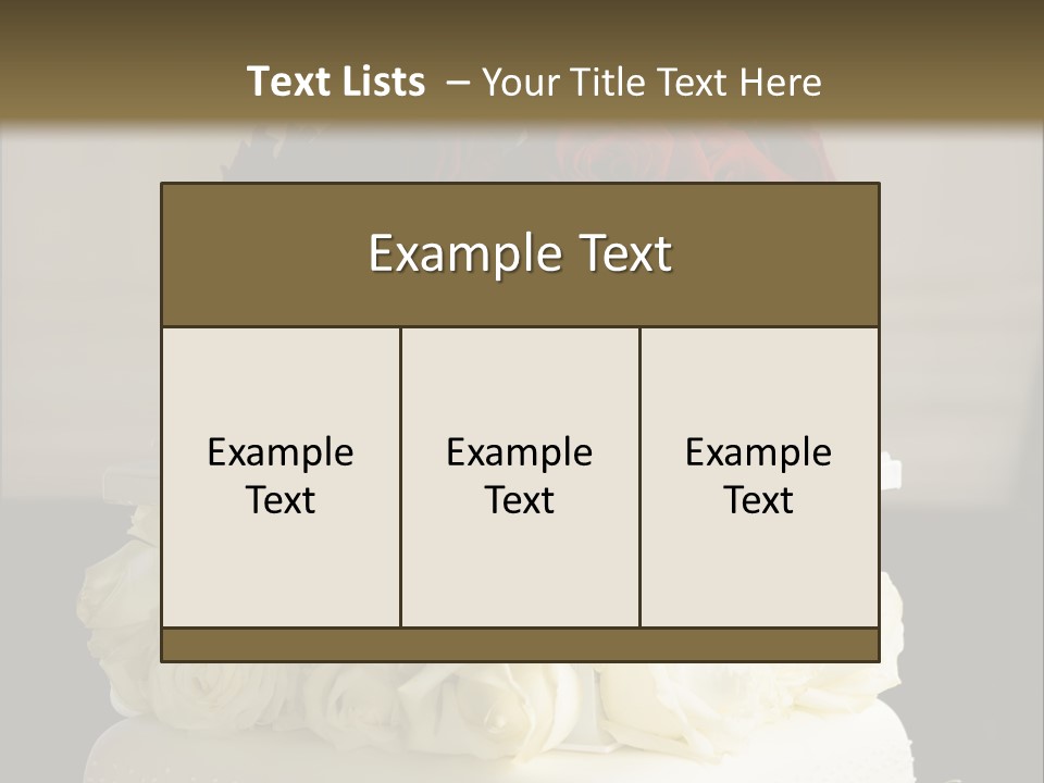 Perfect Wedding Cake PowerPoint Template