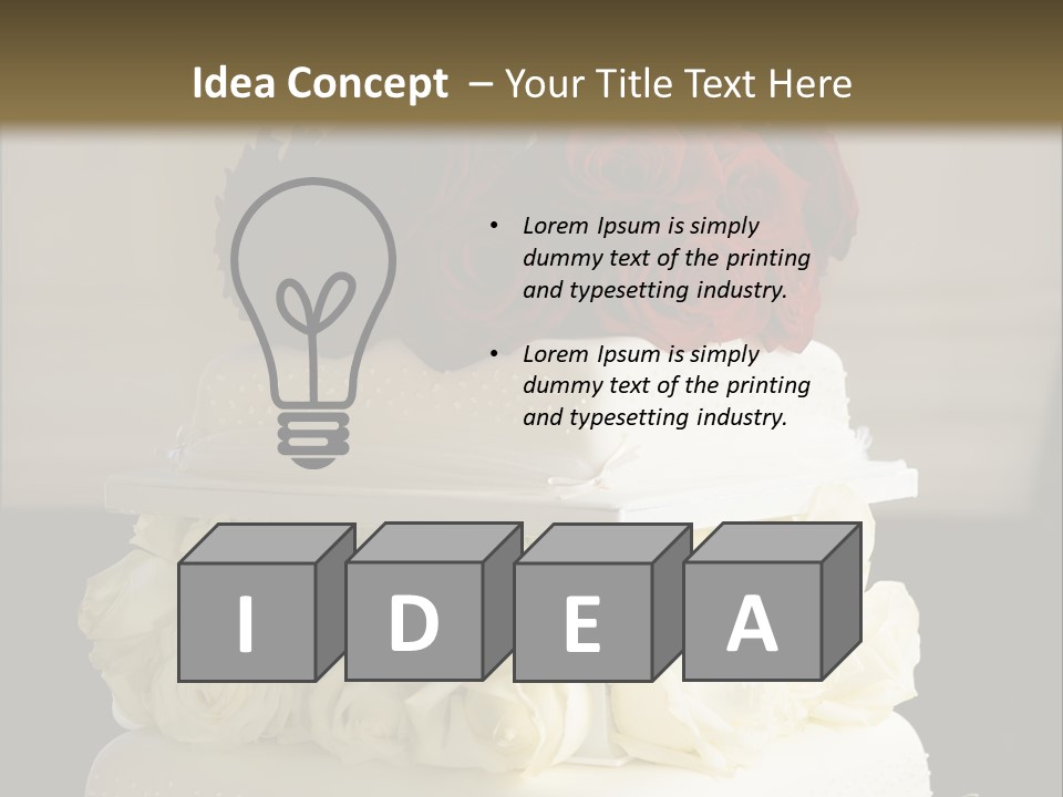 Perfect Wedding Cake PowerPoint Template