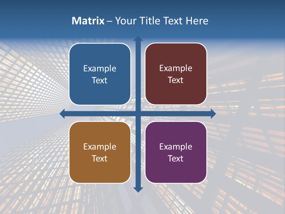 Gorgeous Skyscrapers At Night PowerPoint Template
