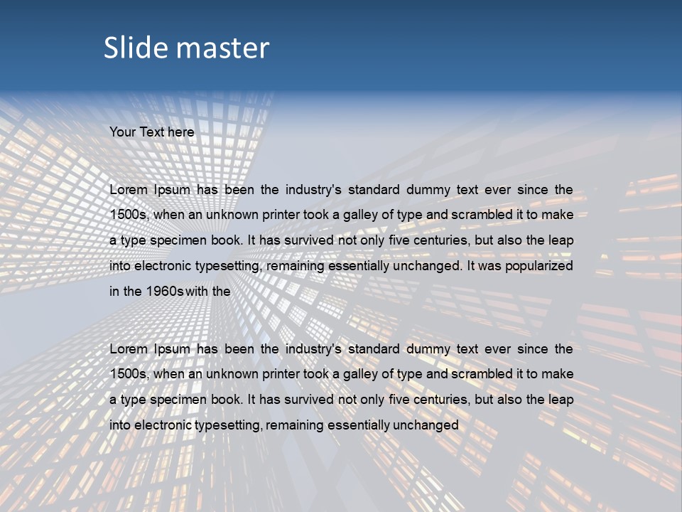 Gorgeous Skyscrapers At Night PowerPoint Template