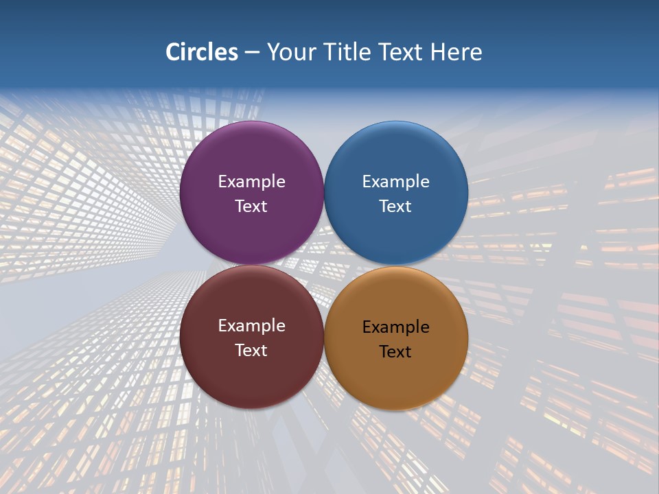 Gorgeous Skyscrapers At Night PowerPoint Template