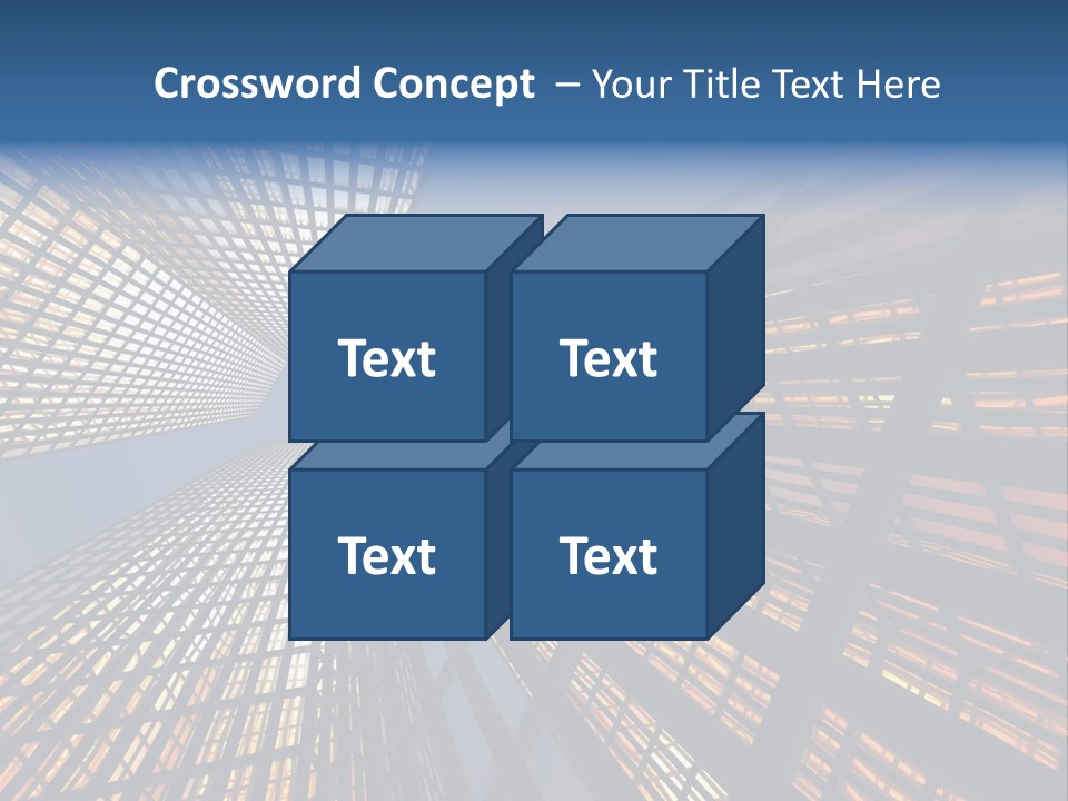 Gorgeous Skyscrapers At Night PowerPoint Template